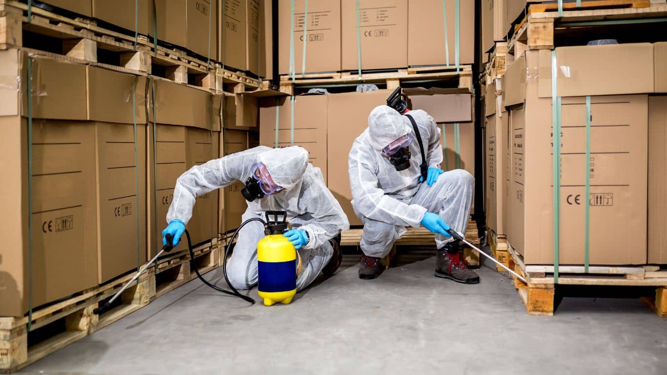 EntoLogic technician performing commercial pest control service in South Florida
