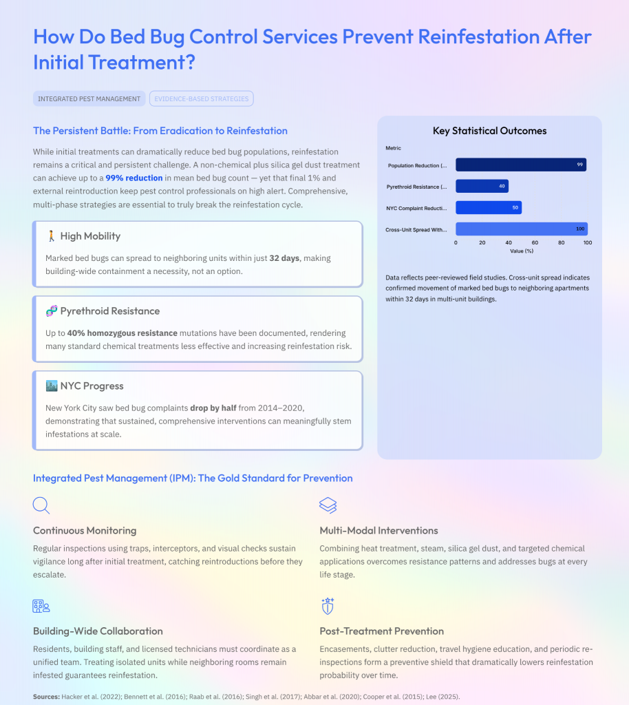 How Do Bed Bug Control Services Prevent Reinfestation After Initial Treatment?